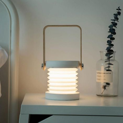 Lampe de chevet pliante, lampe lanterne rechargeable par USB (gris) (1/5)