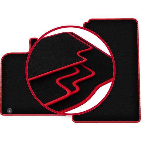 CARLUX-RED Auto-Fußmatten für: Smart ForTwo II Fließheck (2007-2014)