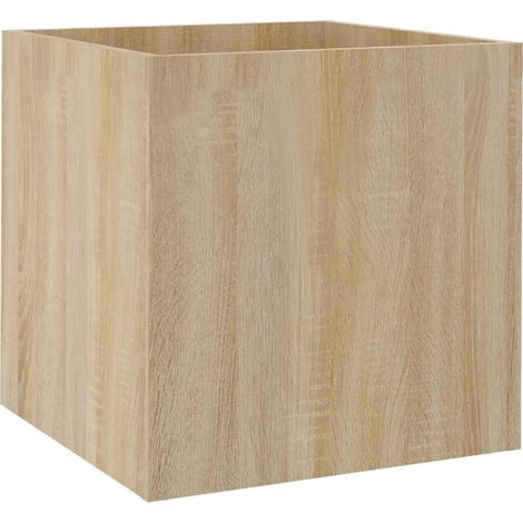 Planter Box Sonoma Oak 40x40x40 cm Engineered Wood vidaXL