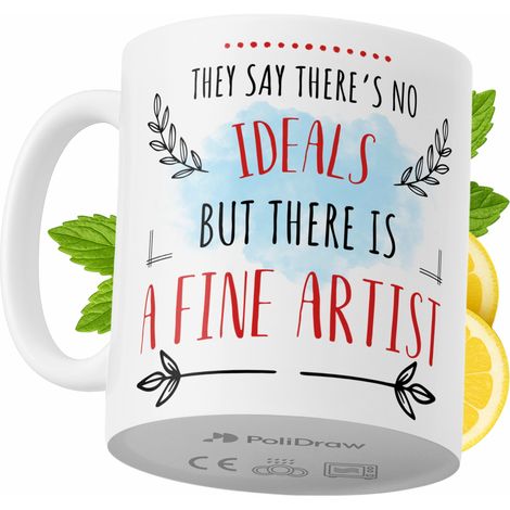 Lustiger Kaffee- oder Teebecher mit witzigem Textdesign für Künstler – ideal für Geburtstage, Namenstage, Feiertage und besondere Anlässe. Hochwertiger Becher für Zuhause, Büro und Arbeit. Farbe: Weiß