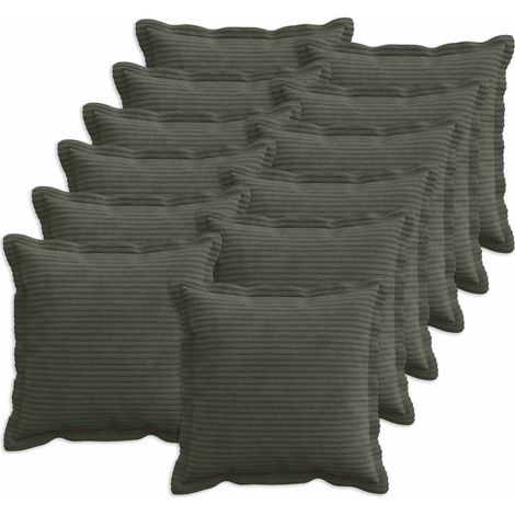 Housse de coussin 12 pc HOUTEN Anthracite 40 x 40 cm (1/5)