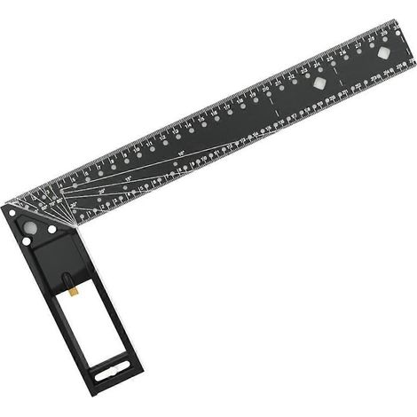 Multifunktionaler rechtwinkliger Lineal 45/90 Grad Lochwinkellineal 30 cm (1/4)