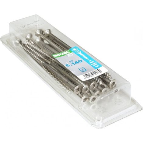 Set Di 20 Viti In Acciaio Inox Svasata Testa Torx Spax, Diam.6 Mm X L.140 Mm