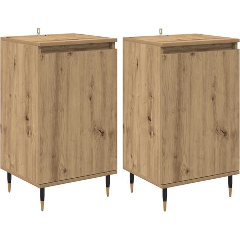 vidaXL Sideboard 2 pcs Artisan Oak 40 x 35 x 70 cm (1/4)