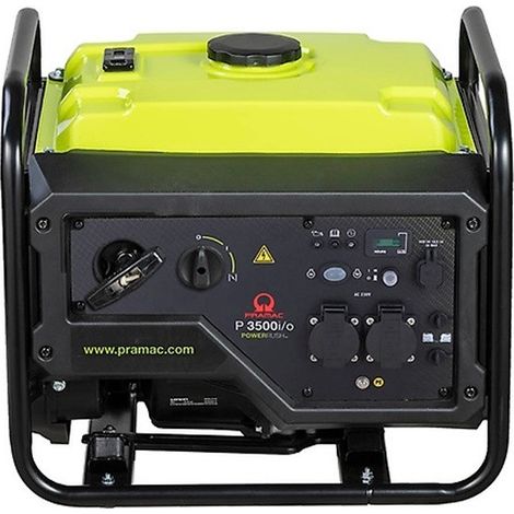 Pramac – Groupe électrogène inverter 3,3 kW monophasé – Moteur OHV – Autonomie 5,5h – Idéal pour chantiers humides (1/4)