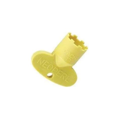 Llave plástica amarilla para el aireador integrado macho 16.5x100