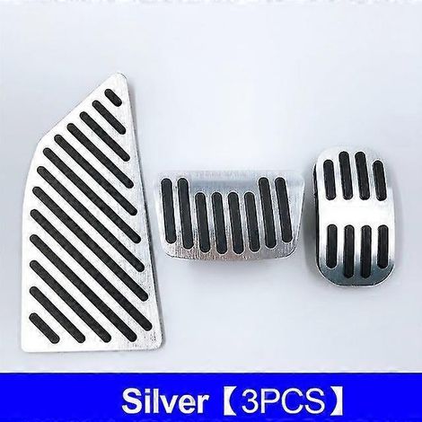 Repose-pieds, pédales d'accélérateur et de frein en aluminium pour Toyota C, HR, AX10 et AX50 (2016-2022) - Accessoires - Lot de 3 pièces argentées (1/5)