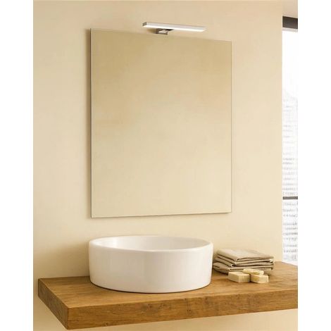 Exagonshop Specchio 110x70 reversibile con lampada slim