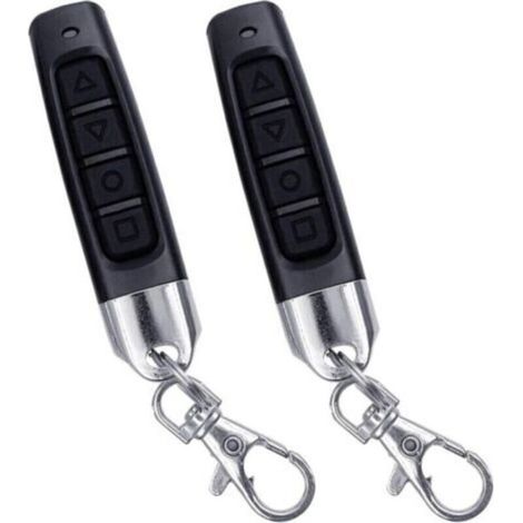 2pcs Telecommande Universelle Portail, Codes Fixes et Codes d'apprentissage, Clonage Télécommande 433 MHz, Adaptée aux Portes de Garage, Télécommande Universelle sans Fil Porte clés Duplicateur (1/5)