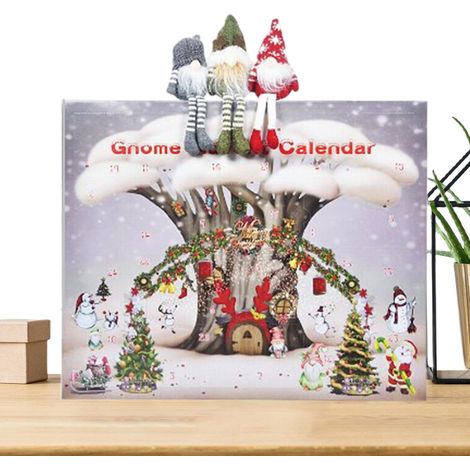 Weihnachts-Adventskalender 2024 mit Elfen, 24-tägiger Adventskalender mit Plüschelfen, festliche Dekoration (1/5)