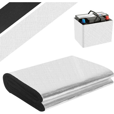 Tapis Isolant Thermique et Phonique Voiture Autocollant Haute Densité - Rouleau 102x18cm pour Capot Moteur, Portière, Plancher - Résistant -30°C à +350°C - Isolation Acoustique et Protection Thermique (1/5)