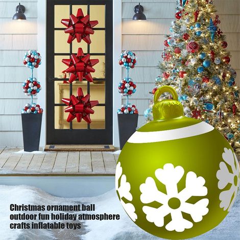 Aufblasbare Weihnachtskugel [PVC] [Durchmesser 60 cm] [Personalisierbare Dekokugel] [für Tür/Garten] (1/5)