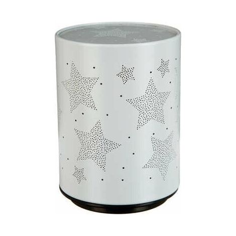 Veilleuse projecteur d'étoiles grise à piles pour enfants