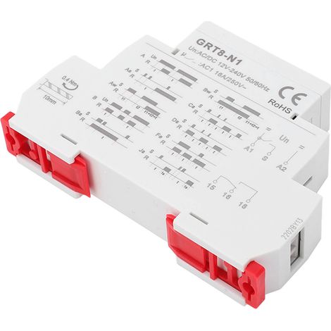 Minuterie programmable universelle 0,1s à 10 jours, relais temporisé AC/DC 12‑240V avec voyant indicateur