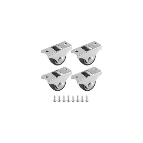 4 PièCes Mini Roulettes Roulettes de Meubles Petites Roulettes Fixes de 25 Mm Roulettes Mobiles Directionnelles Roulettes Mobiles pour Meubles