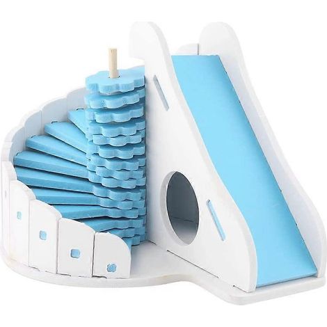 Maisonnette pour hamster avec échelle et escalier, jeu en bois pour animaux de compagnie, cages et nid pour souris. (1/5)
