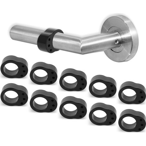 CCYKXA Protection Poignee Porte 10 Pièces Porte en Silicone Anti-Poignée Protection Poignee butee de porte interieur butée porte amortisseur porte Pour protéger l'intégrité des murs Meubles (Noir) (1/5)