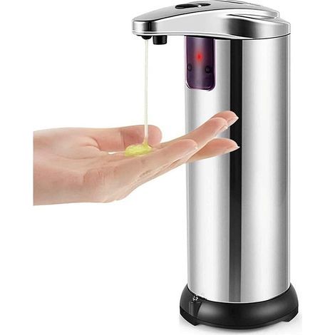 Automatic soap dispenser, equipped with a stainless steel soap dispenser and an infrared motion sensor. (1/5)