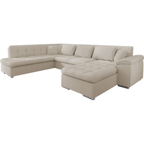 Sofá rinconero Comfivo Gemma V, Derecha, Función de descanso, Almacenaje, 348x205x76cm, 0