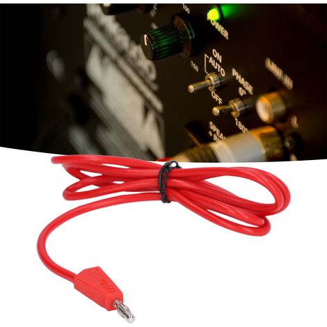 J.70009 Prüfkabel mit 4-mm-Stecker und Bananenstecker, 4-mm-Bananenstecker (durchgehend), Anschlussdraht (rot) (1/5)