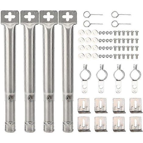 4 tubes de brûleur de rechange universels et réglables en acier inoxydable pour barbecues à gaz (1/5)