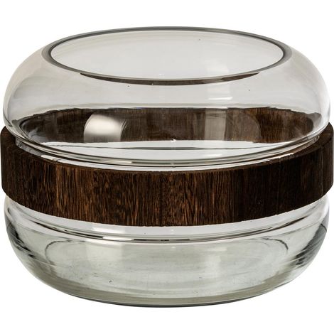 Vase Rond en Verre "Nadia" 25cm Marron