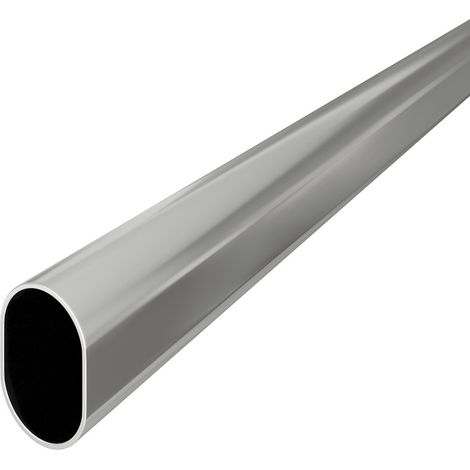 Ovale Kleiderstange 30x15mm Schrankstange Garderobenstange verchromt 1,00 Meter (1/2)