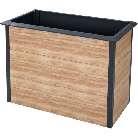 Westmann Métal Lit surélevé Primus-Multi M Protection anti-limaces incluse Aspect bois/anthracite 100x50x77 cm (1/5)