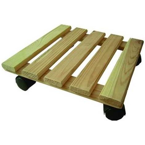 Carrellino Carrello Portavaso in Legno con ruote Blinky Mod.Begonia Cm. 35X35