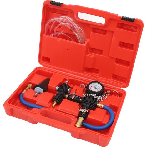 Kit d'outils de Recharge de Liquide de Refroidissement, échelle de jauge précise de 90 psi, Tuyau Flexible, testeur de Pression de radiateur, kit de Recharge de Liquide de (1/5)