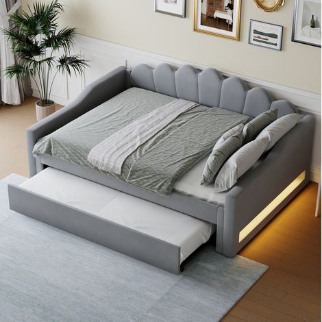 Ausziehbett 140x200 cm Mit Ausziehbett Grau (1/5)