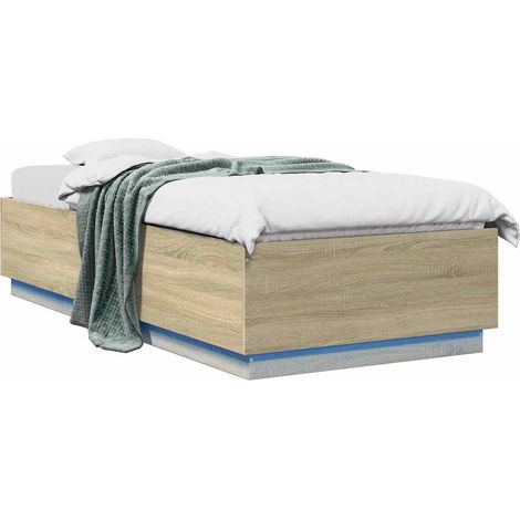 Estructura de Cama con LED Roble Sonoma 80 x 200 cm vidaXL (1/5)