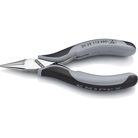 KNIPEX 35 22 115 ESDSB Electronics Pliers ESD with box joint with multi-component handles 115 mm