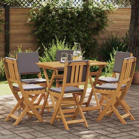 Sillas Bistro de Exterior 6 pcs Gris oscuro 38 x 46 x 85 cm
