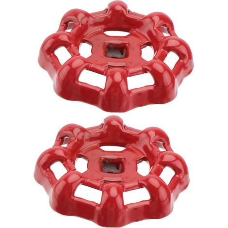 2 pièces Volant de Vanne Fonte Rouge Poignée (1/5)