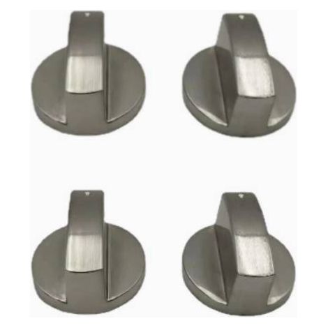 Set mit 4 Metall-Bedienknöpfen für Gasherde – 6 mm, aus Zinklegierung (1/4)