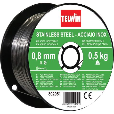 Bobina de hilo acero inoxidable Ø 0,8 (0,5 kg) TELWIN (1/4)