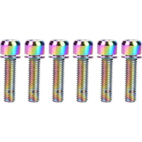 Lot de 6 vis en alliage de titane argent pour support de vélo, fixation robuste anticorrosion, porte-vélo (1/5)