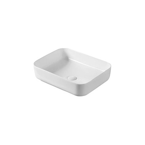 Vasque à poser rectangulaire -50 x 40 cm -Blanc brillant -AURORA (1/4)