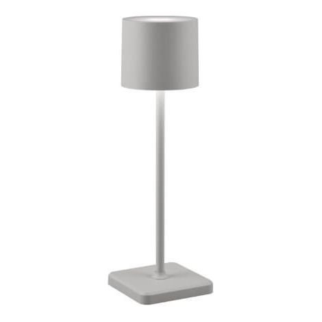 REALITY LEUCHTEN R54096177 FERNANDEZ R54096177 LAMPE DE TABLE D'EXTÉRIEUR À BATTERIE EN MÉTAL ET PLASTIQUE GRIS AVEC LED 1,5 W E (1/3)