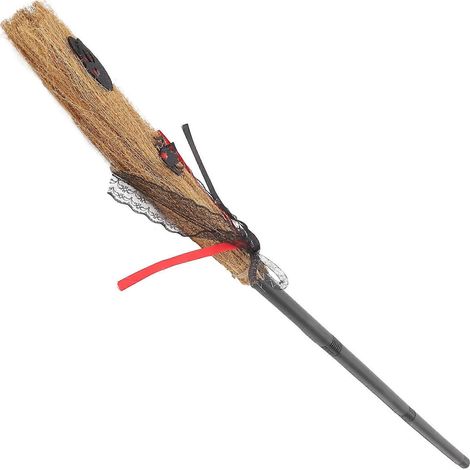 Balai de sorcière volant, accessoire de décoration d'Halloween compatible avec les articles de fête (1/5)