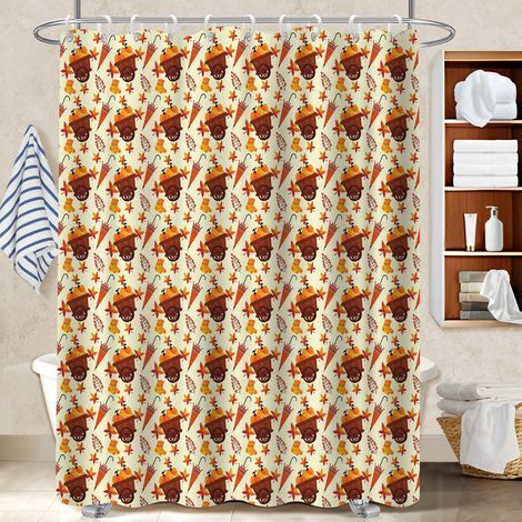 Rideau de douche tissu polyester 180x180 Évasion bâche polyester douche pour appartement (1/5)