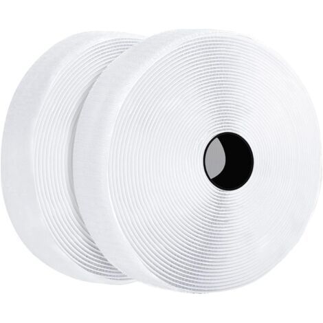 BUNTHAUS 25M Bande Agrippantes Adhésives Rubans Adhésifs Bande Ruban Scratch Autocollant Moustiquaire Hook Loop Rouleau Scratch (1/5)