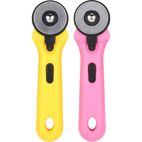 2 Pièces Cutter à Rouleau pour Tissu, Couteau de Coupe Patchwork, Accessoires de Couture et Matelassage 45mm (1/5)