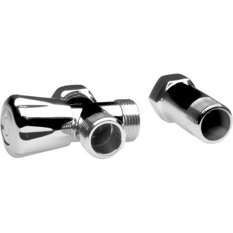 Grifo angular con extensión para grifos murales de 3/4". (1/2)