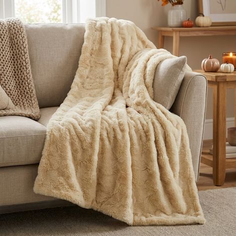 Aurora Luxurious Faux Fur Comfort Throw (1/2)