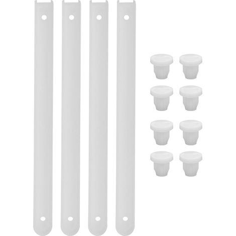2 Sets Rails pour Tiroirs en Plastique Blanc, Guides Stables pour Armoires et Coiffeuses, Solution Solide pour Meubles (1/5)