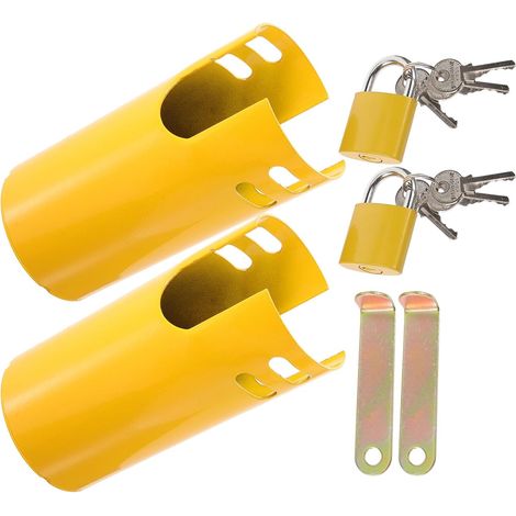Couvercle de Robinet en Fer Jaune Anti-vol, Lot de 2 Pièces (1/5)