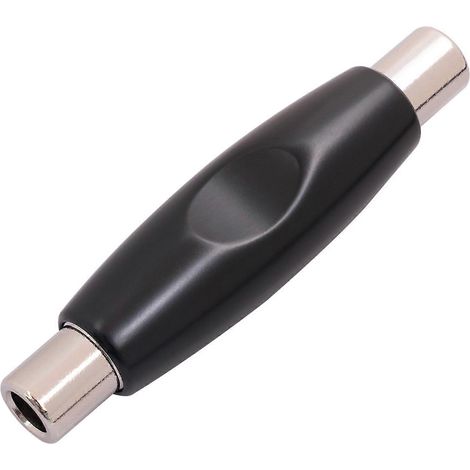 Adaptateur femelle-femelle 6,35 mm de haute qualité pour câbles de guitare et de basse, convertisseur de connecteur métallique, transmission de signal fiable, noir. (1/5)