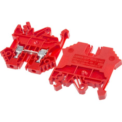 Bloc de jonction RS PRO, 0.2  2.5mm², Rouge ( Prix pour Paquet de 10 )